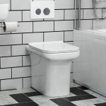 Wall hung toilets and other items to create a roomier bathroom